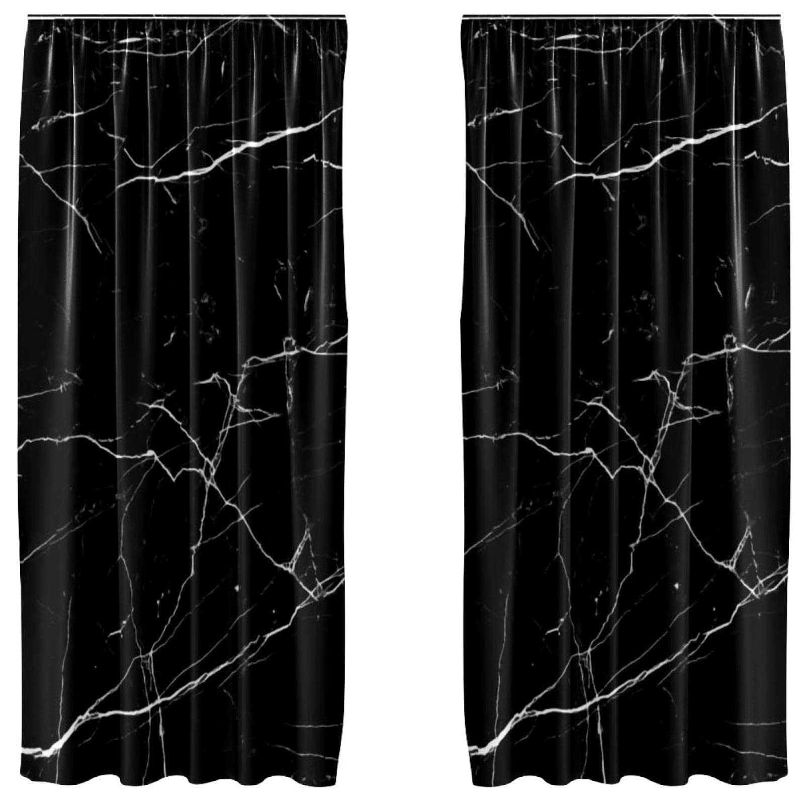 Cortinas de ventana ligeras de mármol negro que filtran la luz decorando con paneles de 55x84