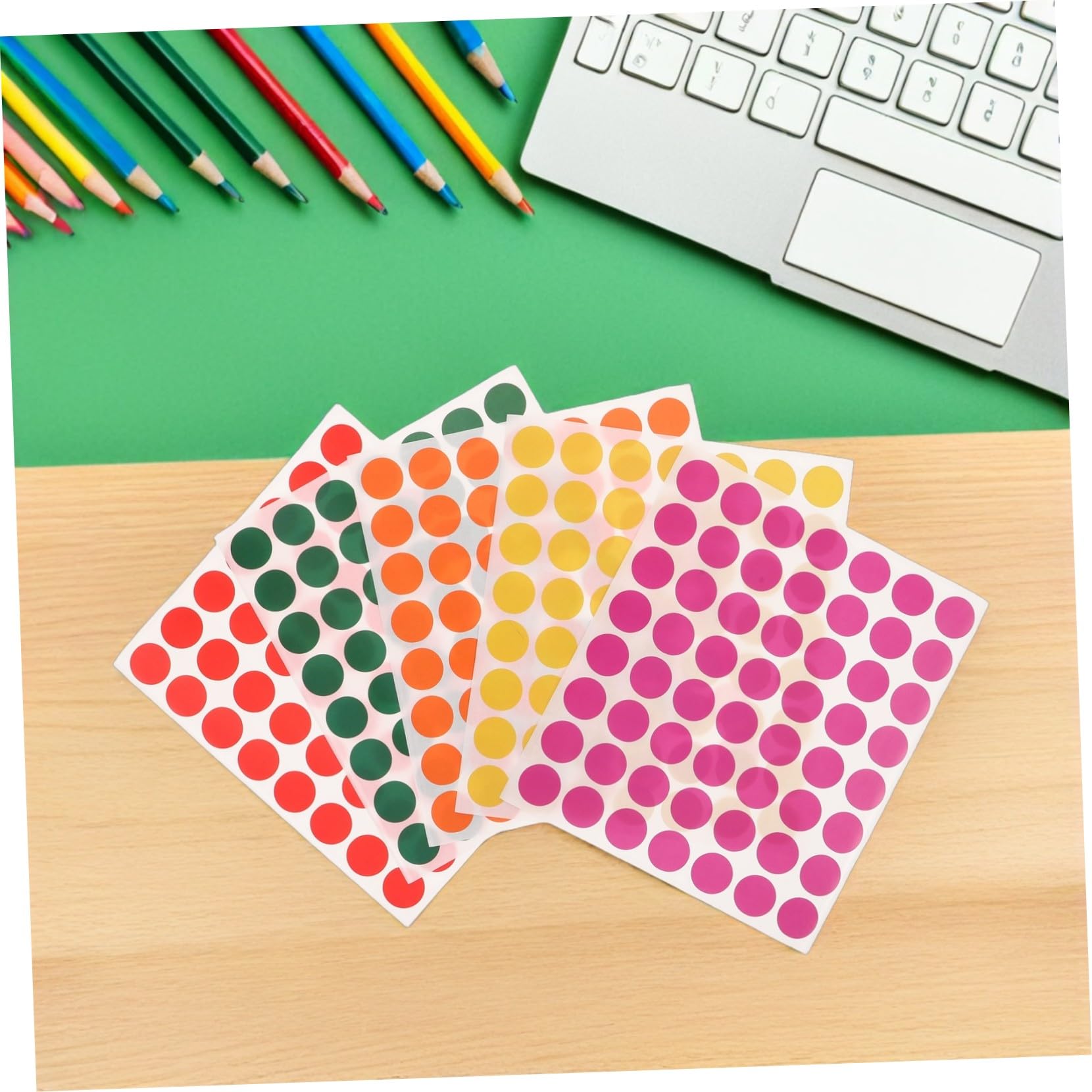 100fogli Adesivi Punti Rotondi Colorati Autoadesivi per Organizzazione Ufficio Casa Scuola Sigillatura Buste Etichettatura Progetti Fai da Te