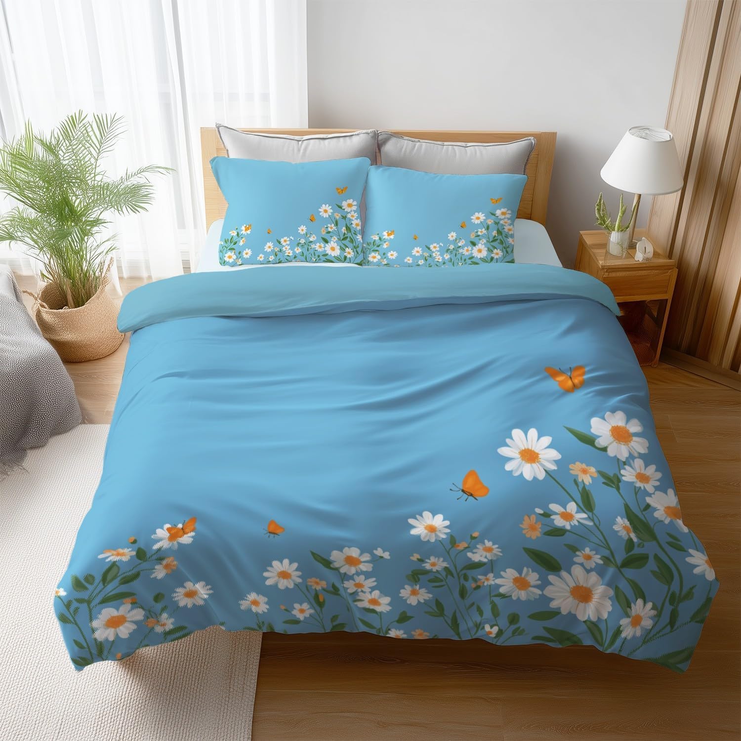Housse de couette 240 x 220 fleurs et papillons pour transformer votre chambre en cocon douillet