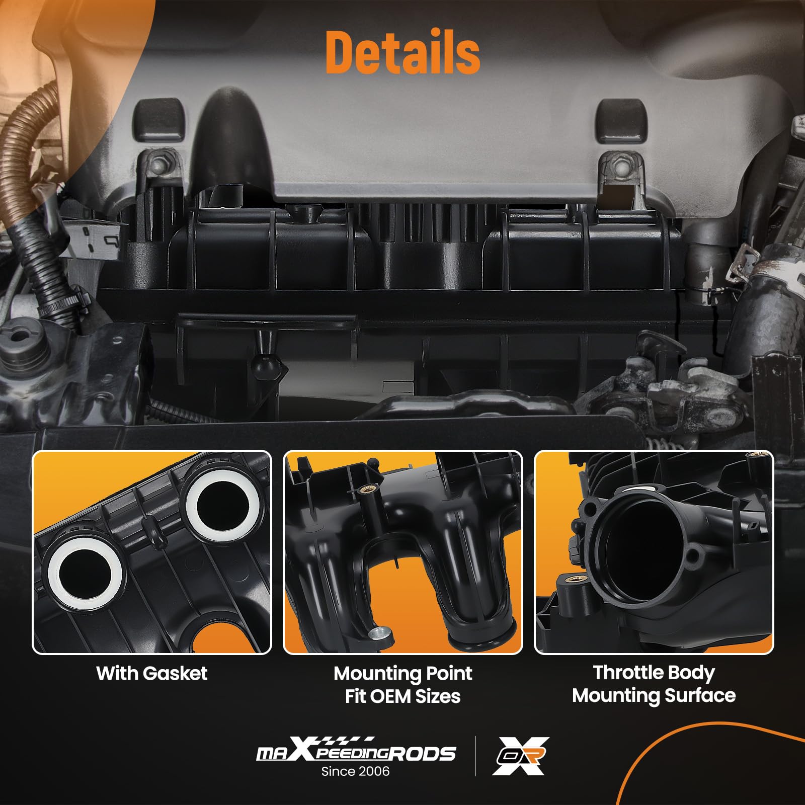 maXpeedingrods Colector de admisión para Citroen Berlingo C3 C4 C5 207 307 1.6 HDI 9653808680 para Peugeot Citroën 1.6 HDI 0361N3