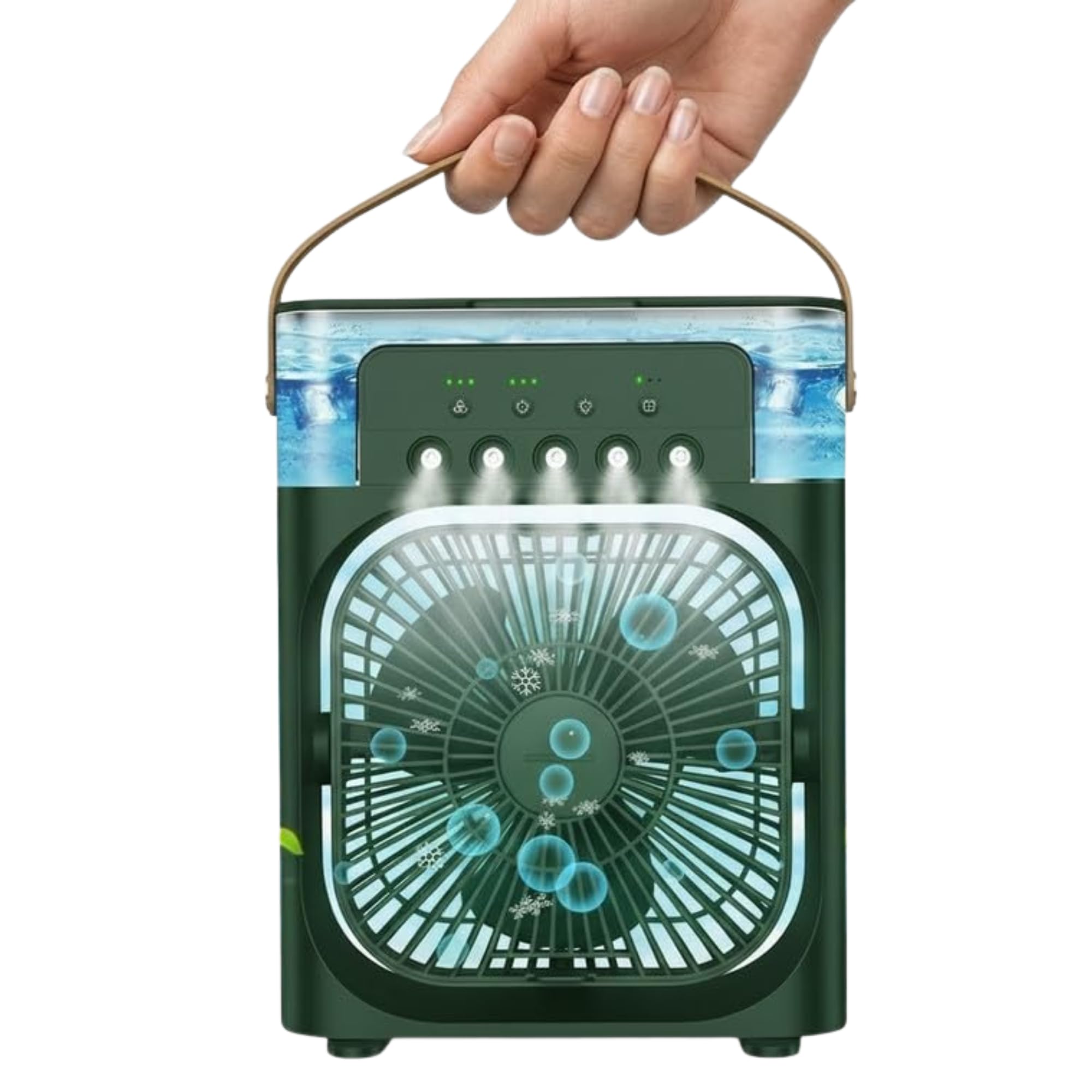 Drumstone TopRated 𝟏𝟓𝐘𝐫 𝐖𝐚𝐫𝐫𝐚𝐧𝐭𝐲 Mini Cooling Air Fan with 5 Spray Modes, 7-Color LED Light and Evaporative Cooling for Portable Personal Comfort, USB Powered Timer Adjustable Speed-image-7