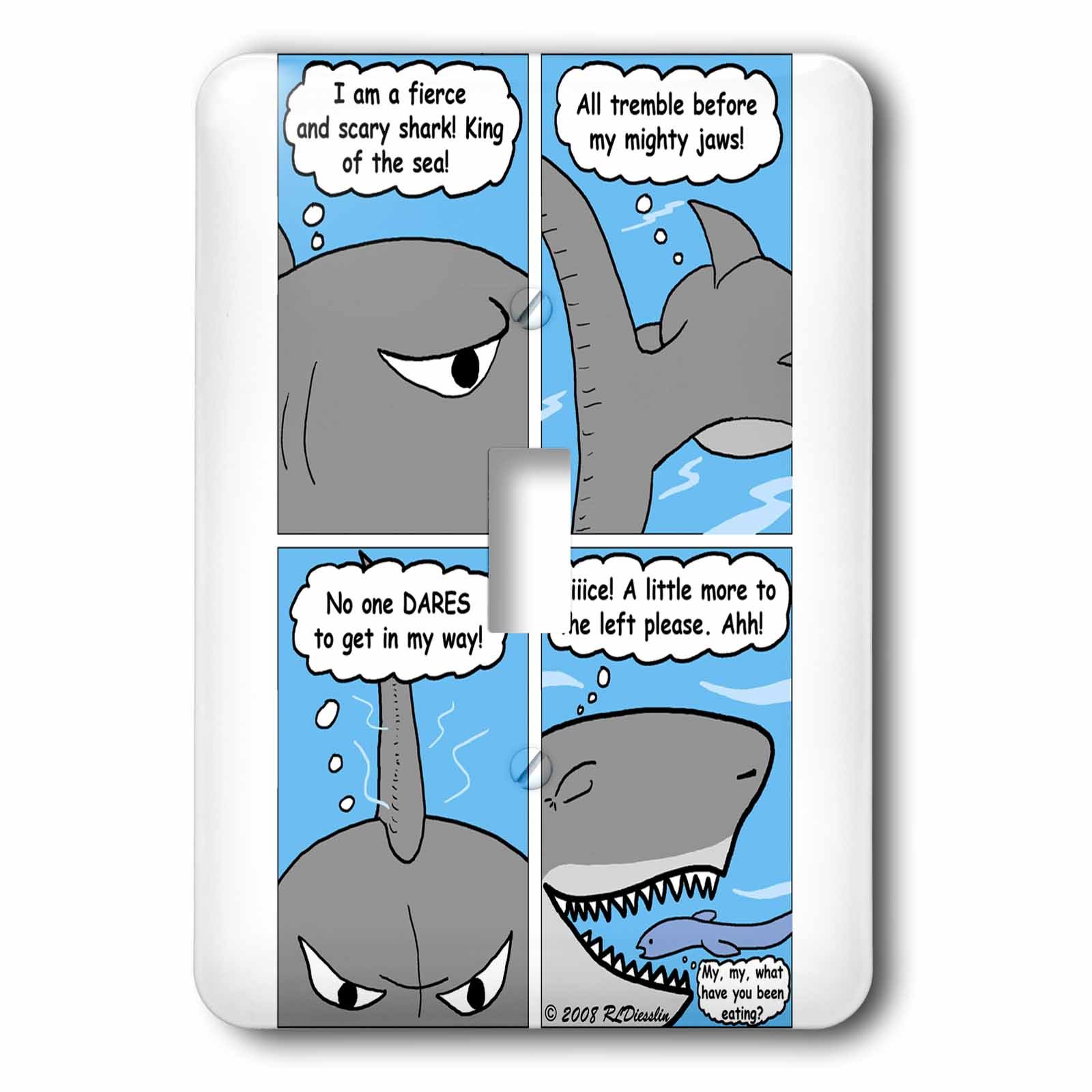 3dRose lsp_3525_1 "The Mighty Shark and The Meek Remora Single Toggle Switch