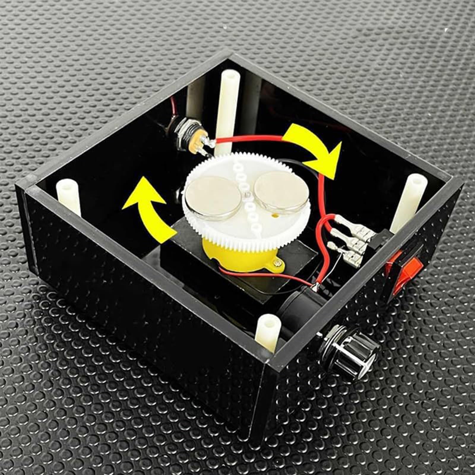 Generico Dimostratore di Campo Magnetico Rotante per Correnti Parassite | Controllo Interattivo Della Rotazione, Struttura In Metallo Acrilico, Applicazioni Didattiche E Espositive Per La Fisica