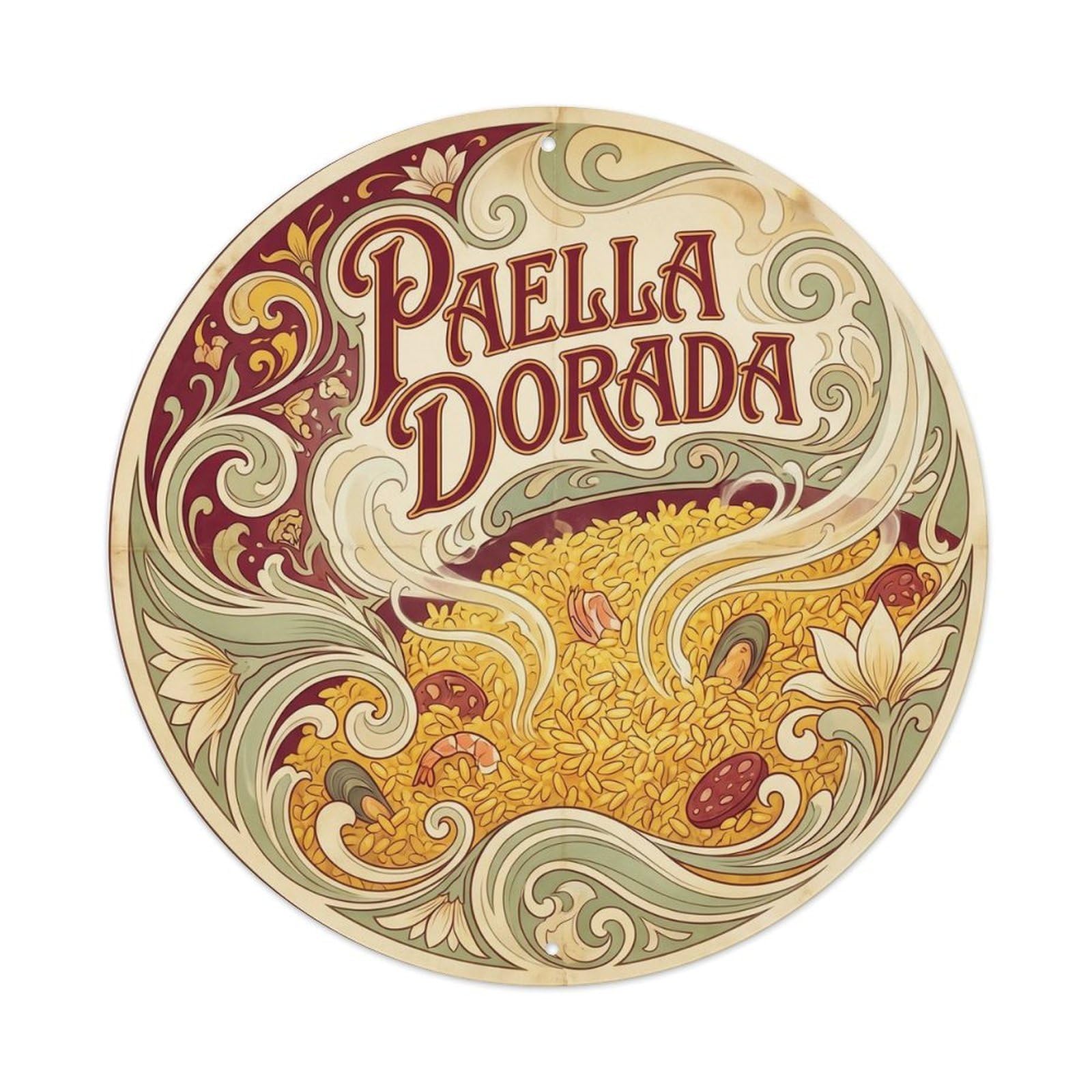Spain Travel Paella Heritage Food Culture Metal Tin Sign