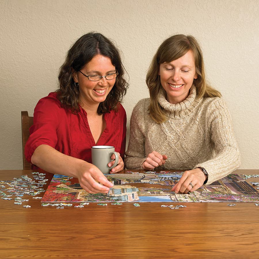 Cobble Hill 1000 Piece Puzzle - French Village - Sample Poster Included, 26.625" x 19.25" - Image 3