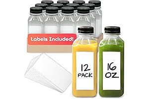 Reli Plastic 16 oz Reusable Empty Bottles with Caps