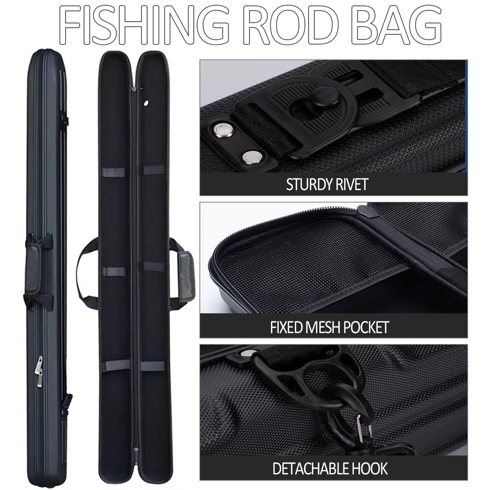 Rutenfutteral Angelkoffer Multifunktionaler Strapazierfähige Angeltasche Tragetasche Reise-Aufbewahrungstasche Outdoor Angeln Stange Werkzeuge Geschenk Für Vater (Size : 135x9x9cm)