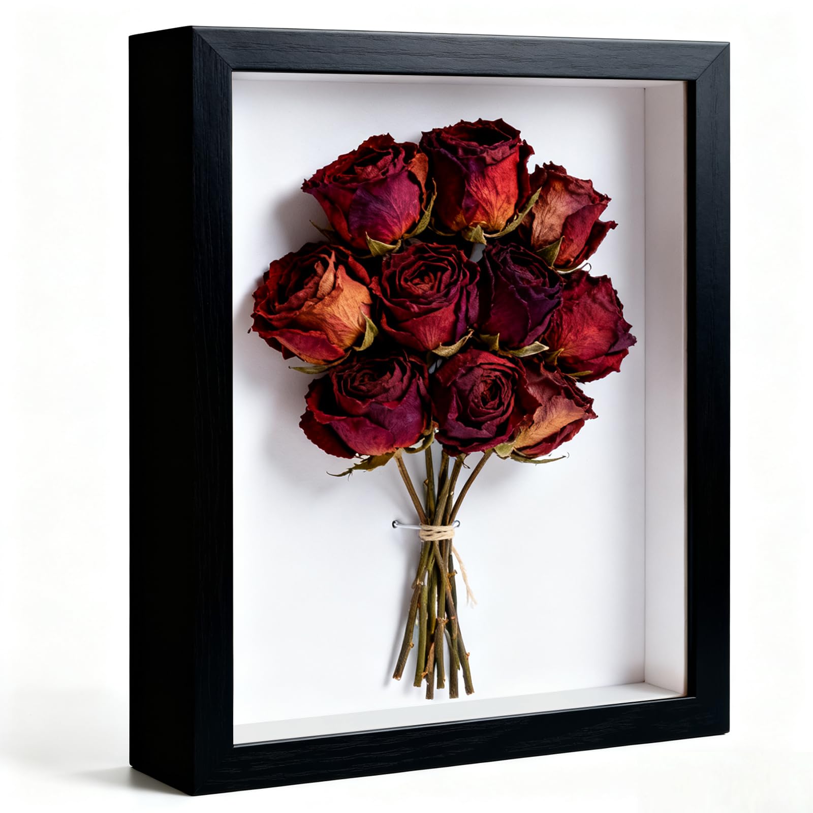 WenYa 8x10 Shadow Box Frame, 22.1x27.2cm 3D Photo Frame, Memory Box Frame for Memorabilia, Photos, Awards, Medals and Crafts (Black, 8x10-Hollow 3cm)
