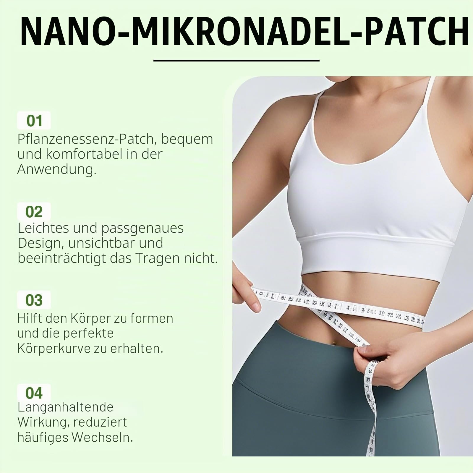 Moringa X Berberine Patch 10 in 1, Nano-Microneedle-Patch, Schlankheitseffekt, natürliche Inhaltsstoffe, einfach aufzutragen, unsichtbar unter der Kleidung, ideal für Damen und Herren