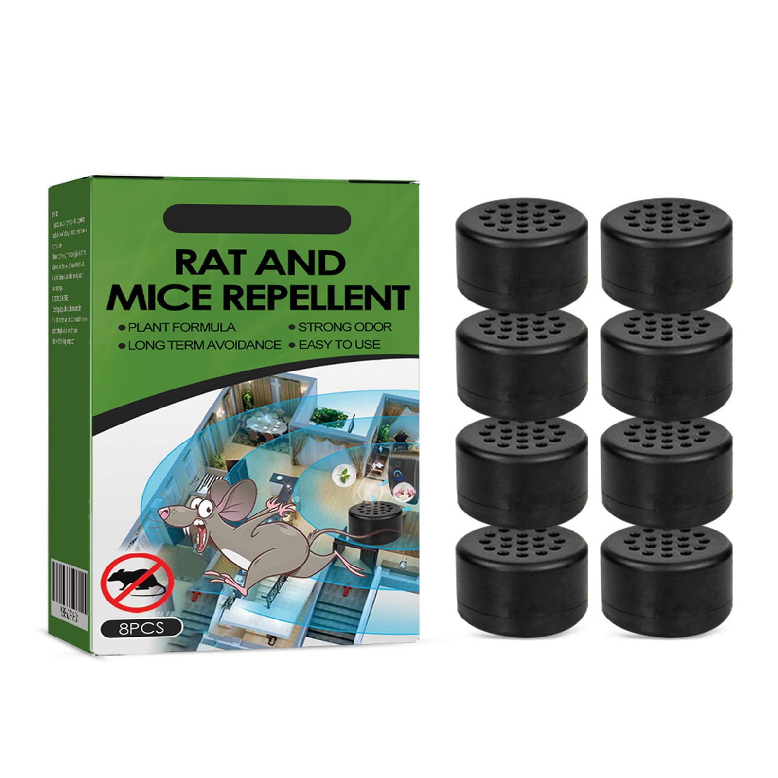 Mouse Repellent, 8 PCS Rodent Repellent Ball Indoor & Outdoor, Natural Peppermint Oil Rodent Repellent for & Use Car Engine, Outdoor Home, Indoor Rodent Repellent Pill