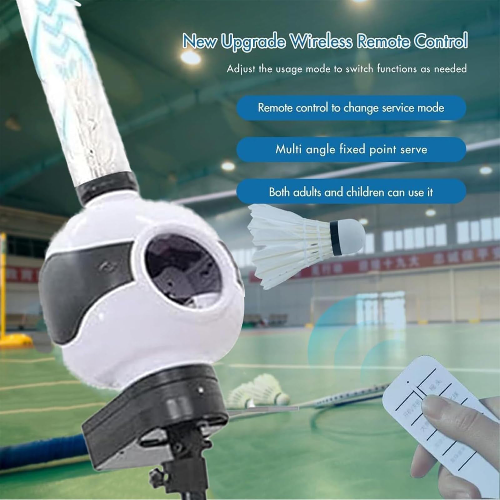 Machine de Lancement de Badminton Automatique avec Angle réglable pour Pratique Solo