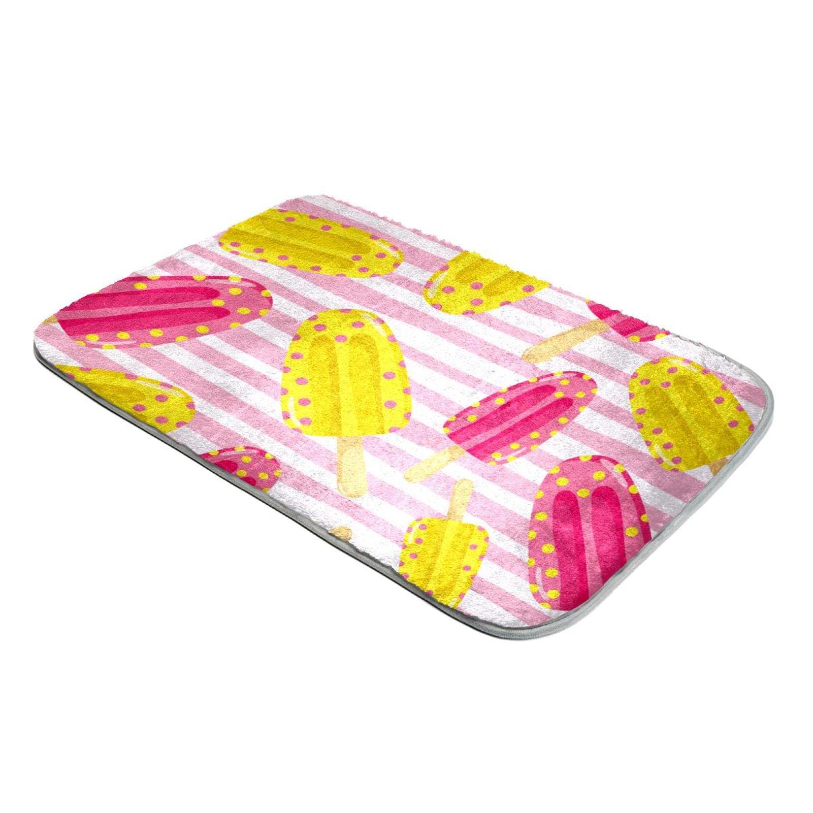 Tapis à poils longs blanc et rose en fausse fourrure à rayures pour salon