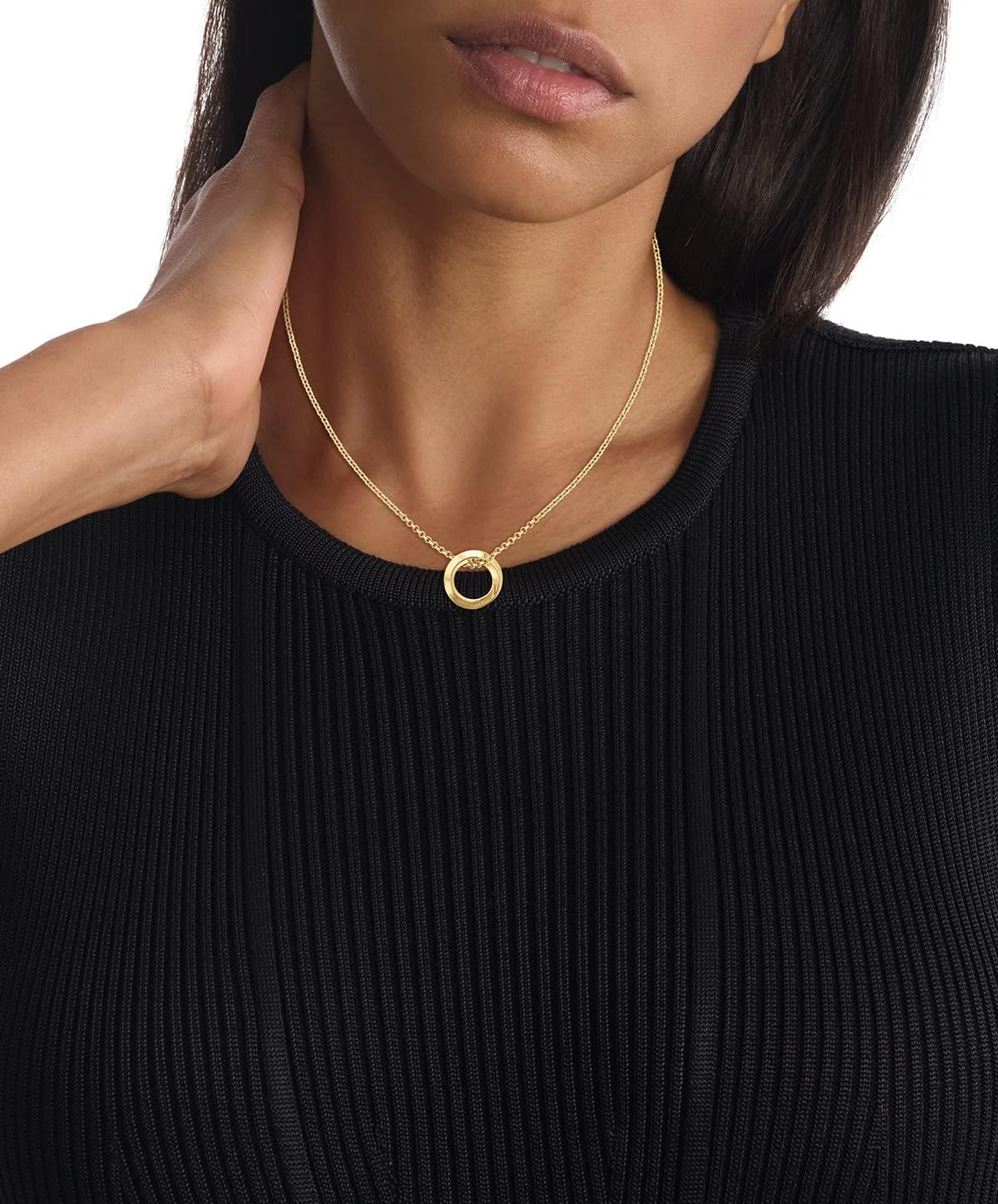 Calvin Klein Women's Stainless Steel Pendant Necklace: Sleek, Sculptural Elegance with a Feminine Twist - Image 3
