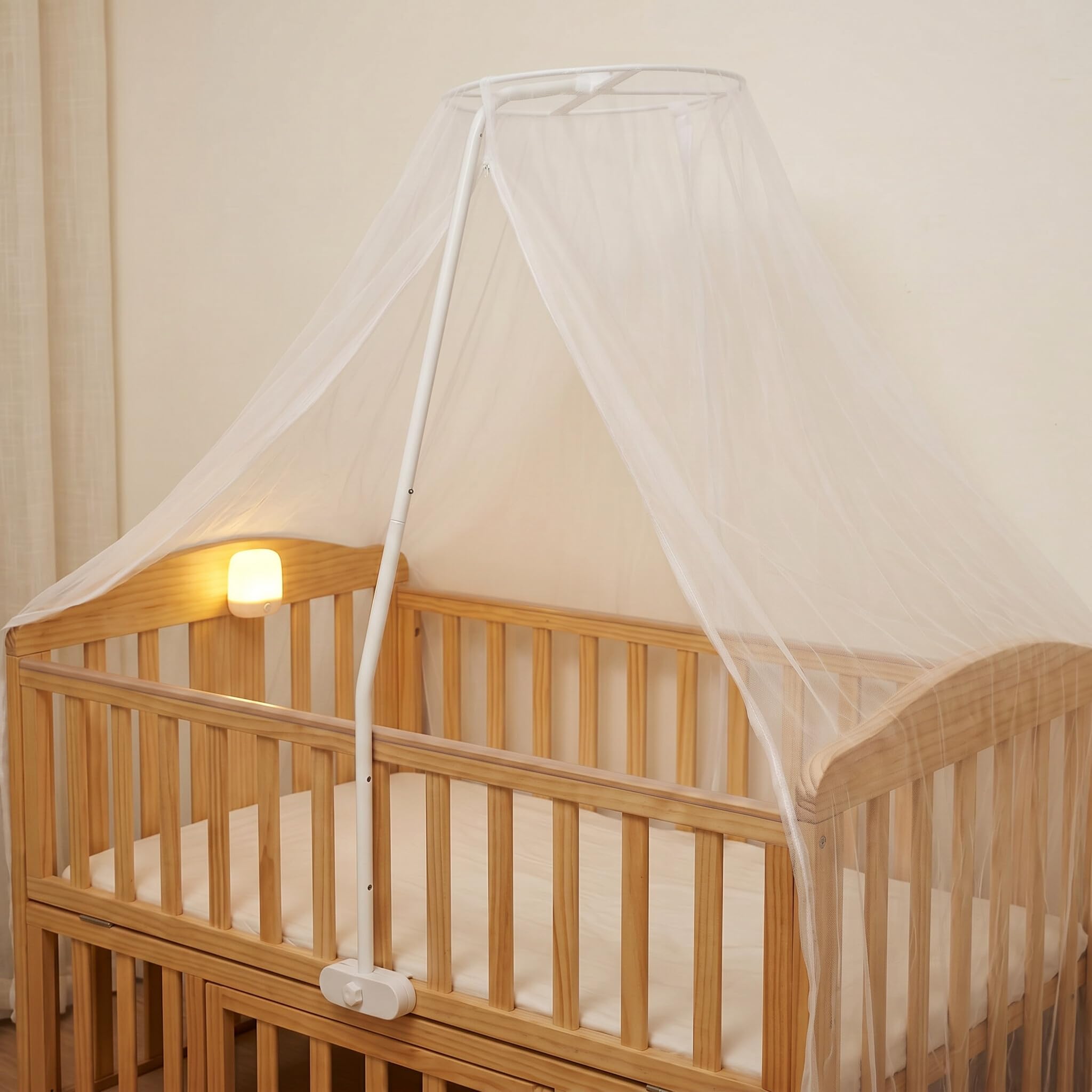 Verstellbarer Netzständerhalter, Kinderbett-Baldachinhalter, Ansteckbarer Kinderbett-Baldachinhalter, Leicht, Einfache Installation, Erfüllt Ihre Bedürfnisse, Netzständer