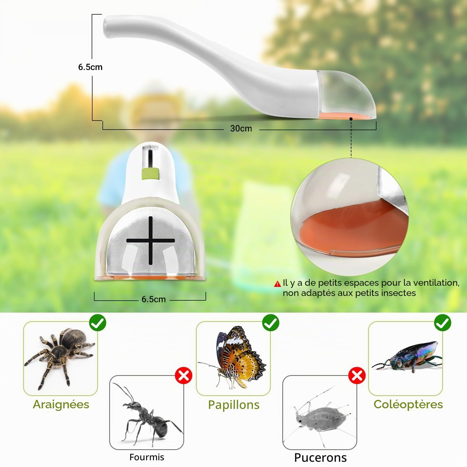 IKOPFLN Attrape-Insectes 2 Pièces – Filet Pour Araignées Et Papillons, Léger, Respirant, Pour Enfants Et Jardin, Jaune Attrape Insecte Enfant IKOPFLN Attrape-Insectes 2 Pièces – Filet Pour Araignées Et Papillons, Léger, Respirant, Pour Enfants Et Jardin, Jaune Attrape Insecte Enfant