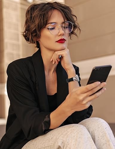 Miniatura 4 de Wearlizer Correa de cuero compatible con correas de Apple Watch para mujeres de 1.614 in, 1.575 in, 1.496 in, 1.929 in, 1.811 in, 1.772 in, 1.732