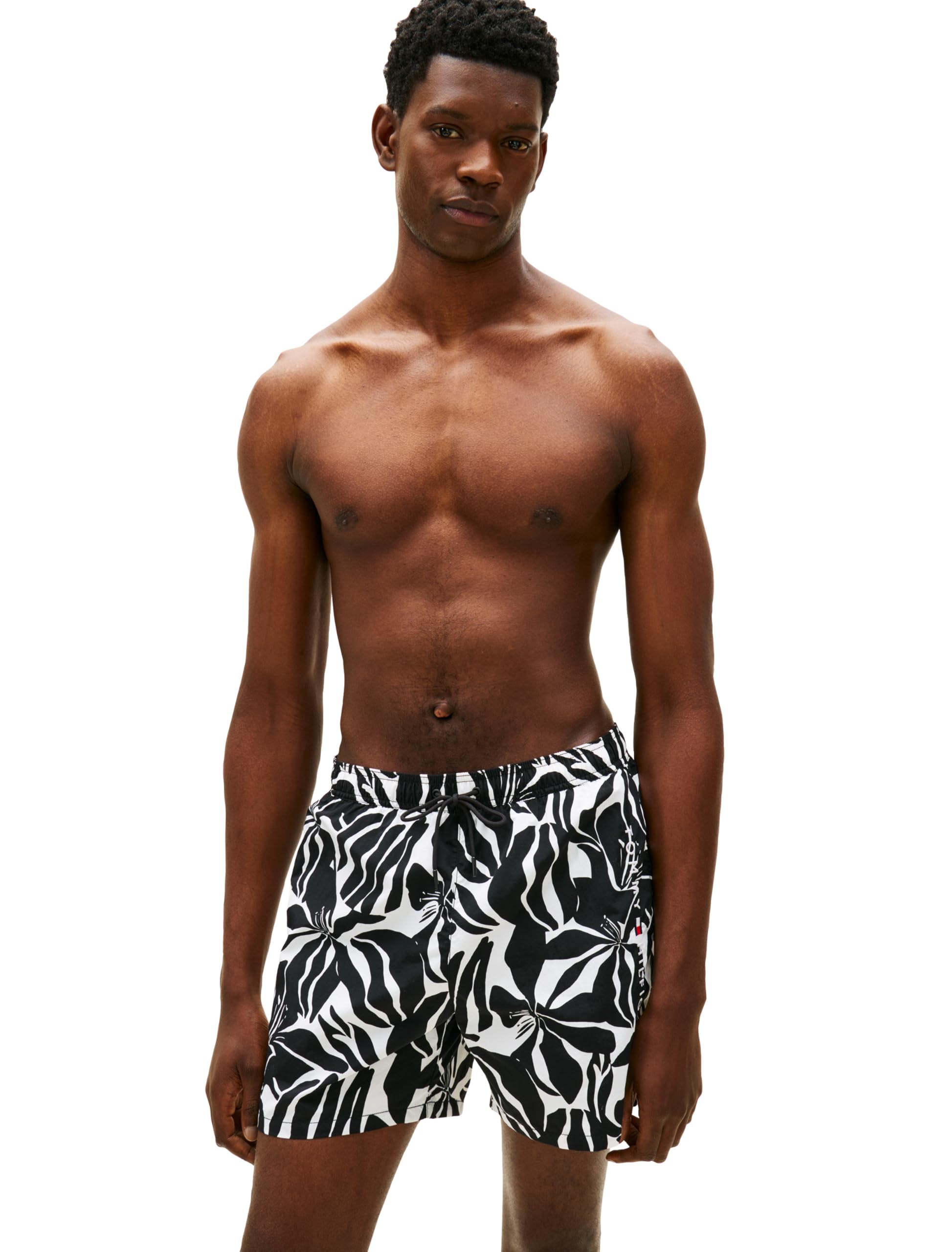 Mens 6" Swim Trunks with Drawstring Board Shorts Quick Dry Bathing Suit