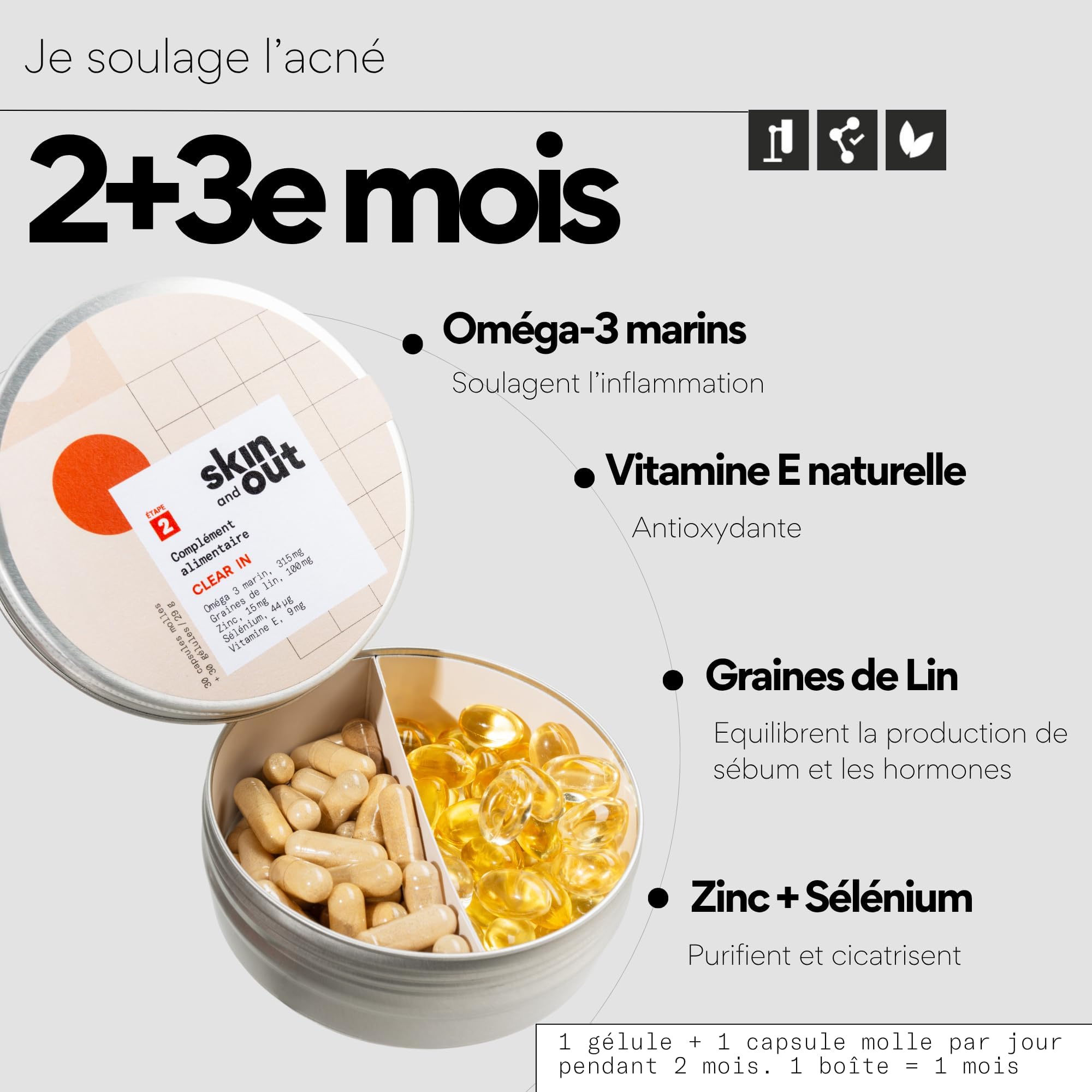 Skin & Out - Complément Alimentaire Stop-Boutons - Complément Alimentaire Nettoyant