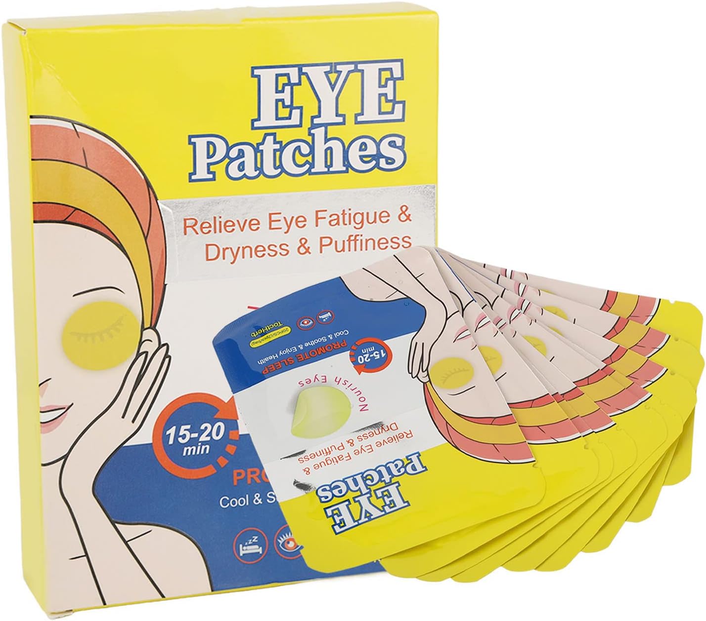 10 Pairs Herbal Cold Compress Eye Patches for Quick Fatigue Relief