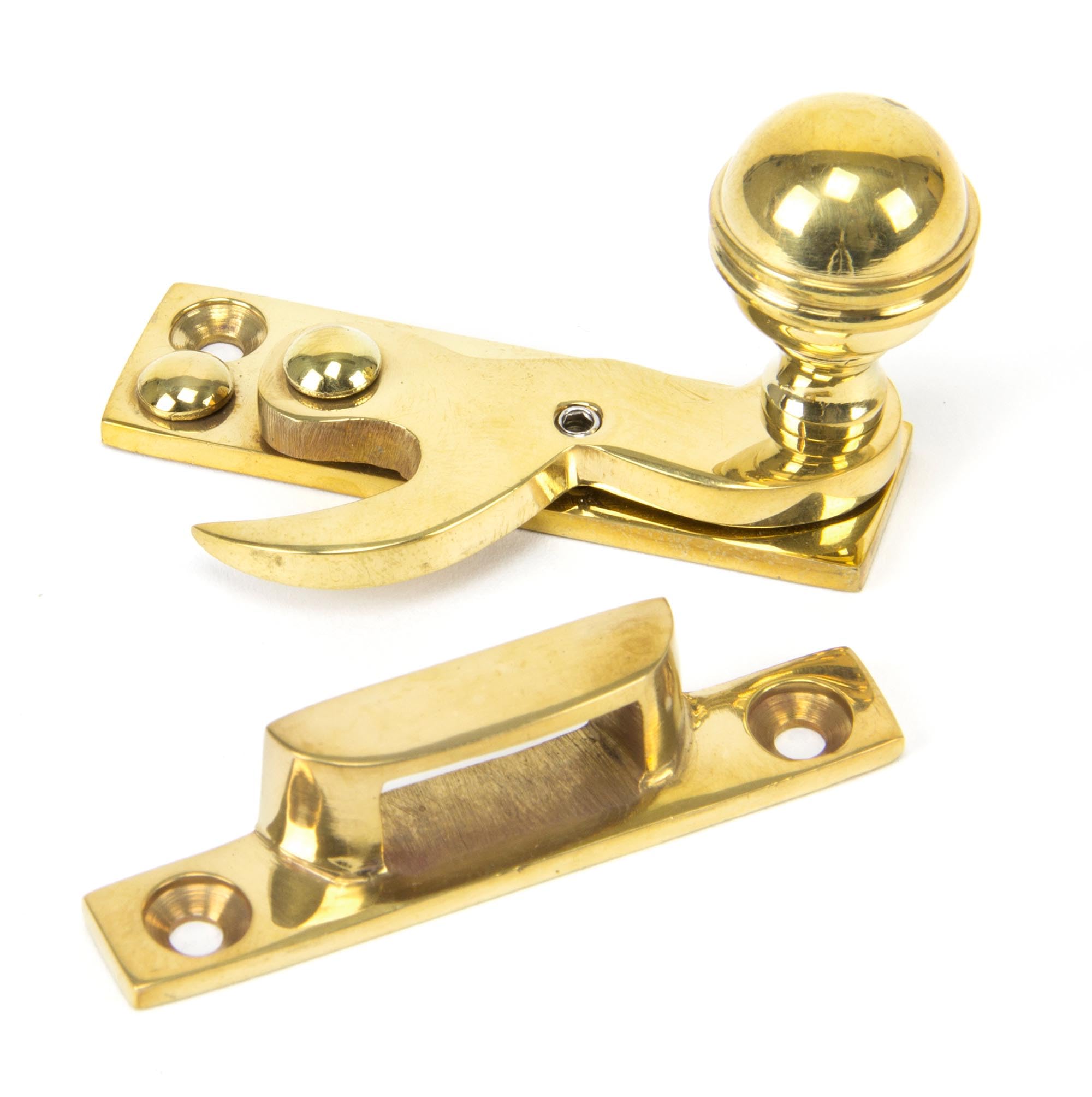 From The Anvil Polished Brass Prestbury Sash Hook Fastener from B&Q