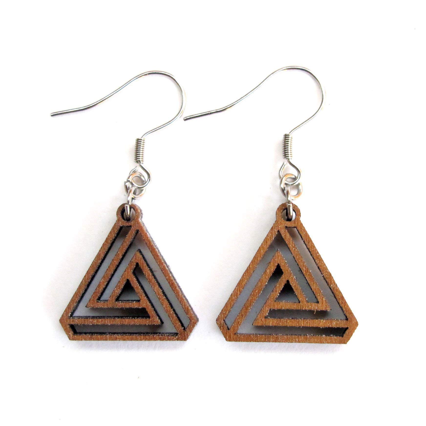 Crochet earrings triangle