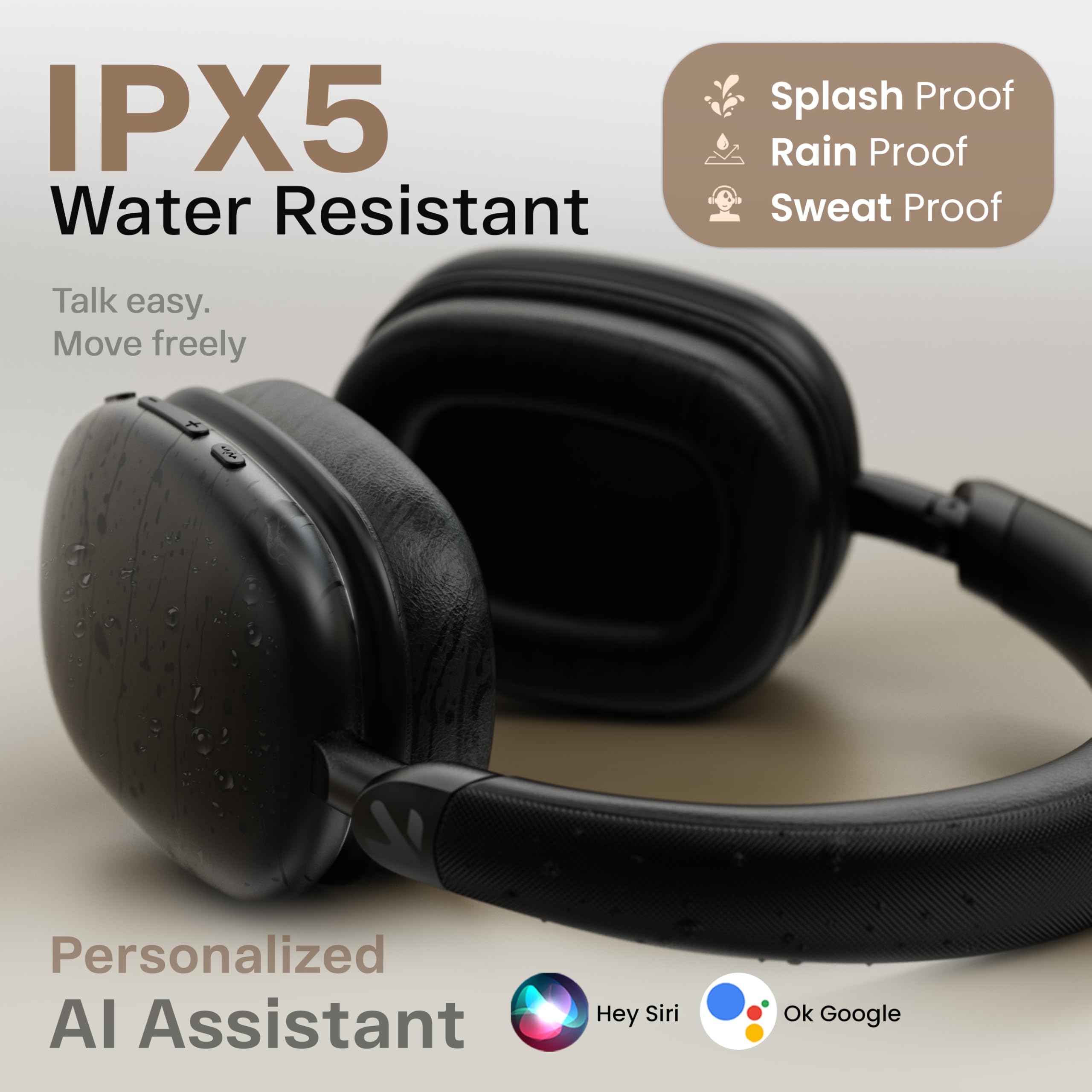 GOBOULT Fluid X Headphones Bluetooth Wireless with 60H Playtime, 40mm Drivers, Zen ENC Mic, Type-C Charging, Combat™ Gaming, BTv 5.4, Headphones Wireless with mic (Jet Black) — Amazon image 13