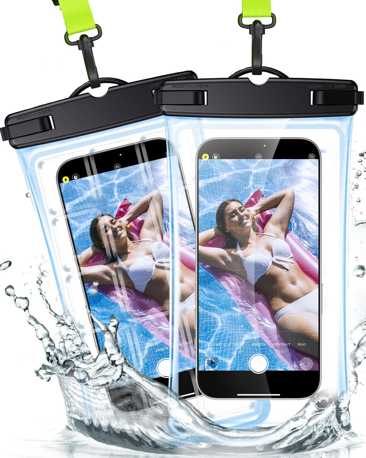 2 PackIP68 Waterproof Phone Pouch Floating Case for
