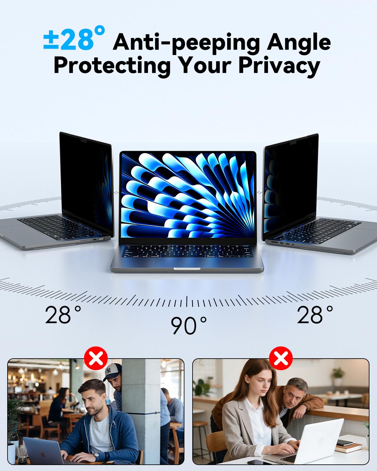 CloudValley Schermo magnetico per la privacy per Macbook Pro 16 e 16,2 pollici 2021-2025 (M1, M2, M3, M4), filtro antiriflesso opaco rimovibile e facile da installare con copertura per fotocamera
