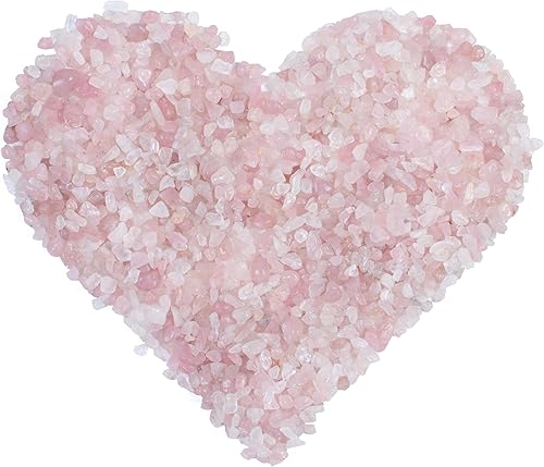 ZAICUS Chips de cristal de cuarzo rosa a granel, piedras preciosas curativas naturales de forma irregular, piedra triturada Reik curativa, chips de