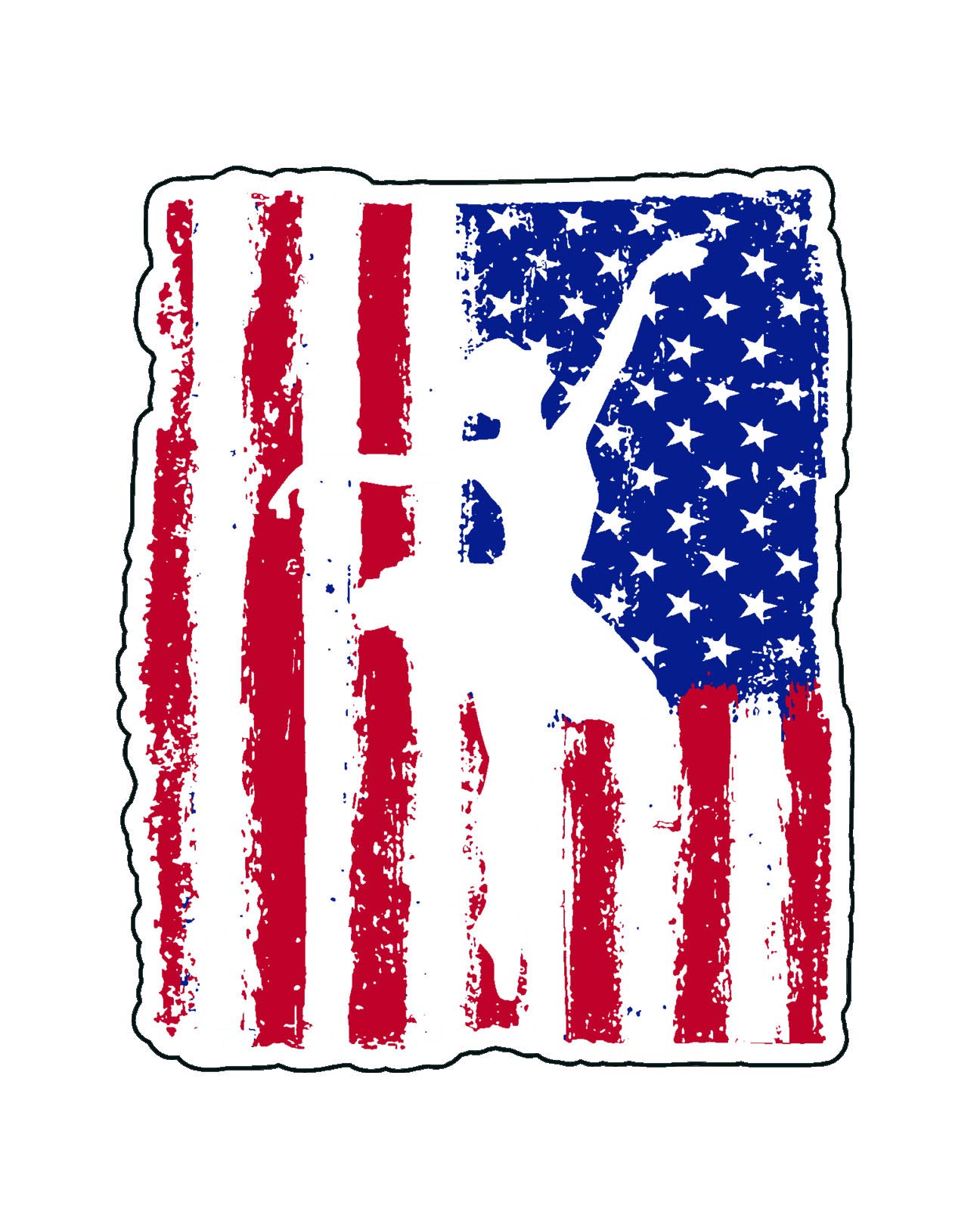 Adhesivo para parachoques WickedGoodz bandera Estados Unidos vinilo exterior coche