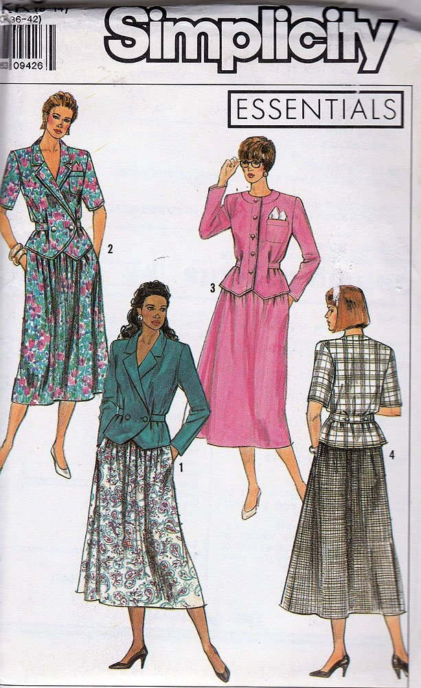 Patron de couture Simplicity pour ajuster parfaitement une robe deux pièces femme taille 36-42