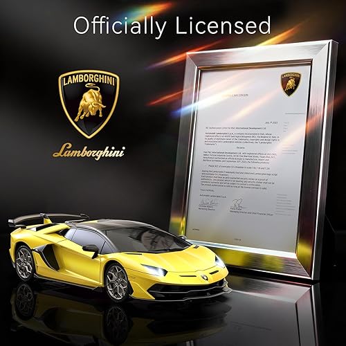 Miniatura 2 de Lamborghini - Auto de control remoto, a escala 124, eléctrico, deportivo, de carreras, hobby, modelo Lamborghini, modelo de vehículo para niños y