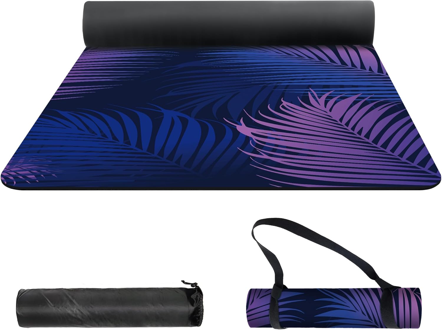 nuveti Yoga Mat Print Extra Thick TPE Non Slip Fitness Exercise Mat with Carrying Bag,72"x24" Extra Thick 6MM Exercise & Workout Mat for Yoga, Pilates Fitness and Floor Exercises - Image 2