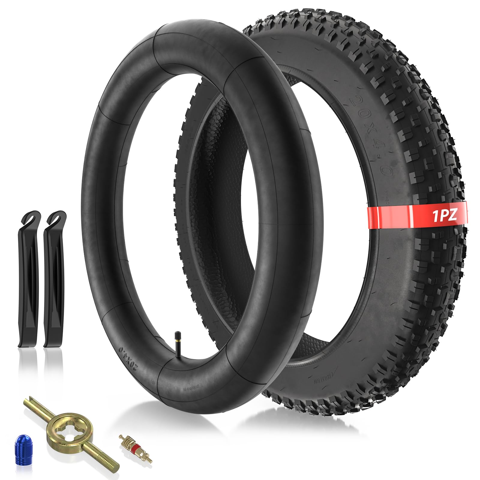 1PZ F3P-2C4 Pneumatico 20x4 Pollice per Mountain Bike Pieghevole per MTB su Strada o Fuori Strada Bicicletta Elettrica, Fat Bike