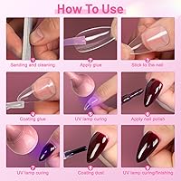 Vista 47 de AORAEM Lámpara LED UV para uñas: lámpara U V de cuello de cisne de doble cabeza para uñas de gel, luz LED de curación flash con 6 lupas para el Negro