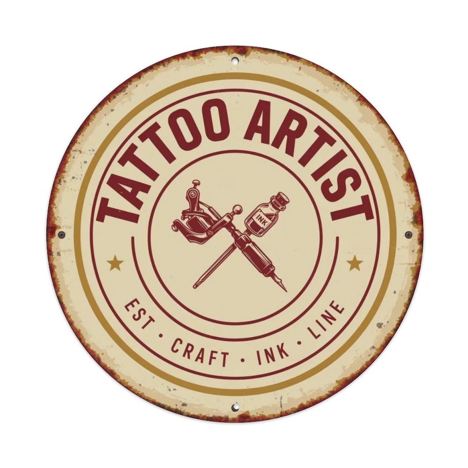 Tattoo Artist Metal Tin Sign Plaque