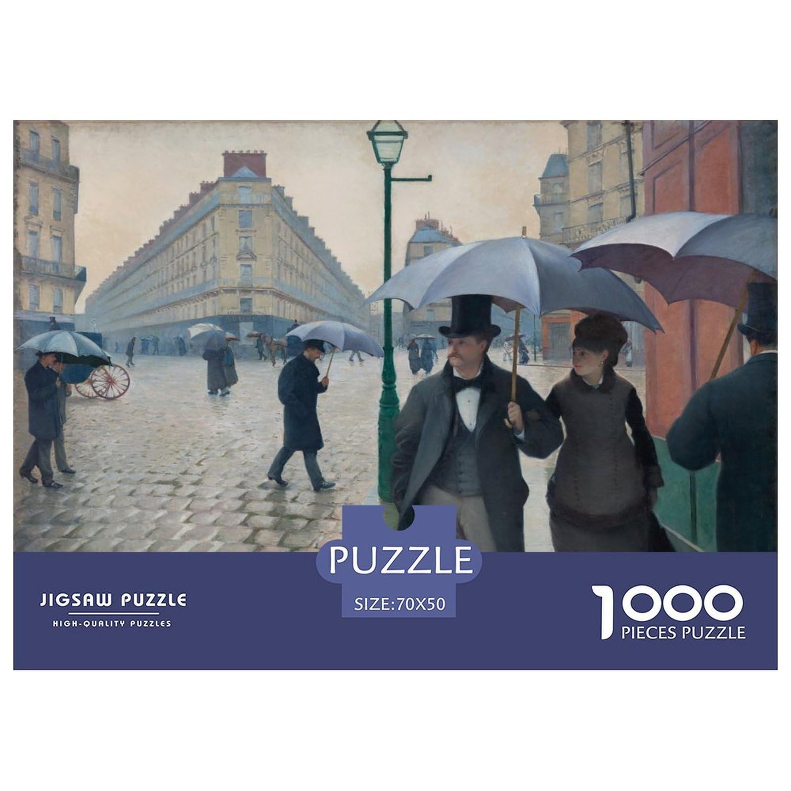 Paris Street; Rainy Day Wooden Jigsaw Puzzle Waterproof 1000 Piece Puzzles for Adults Fun Home Decoration