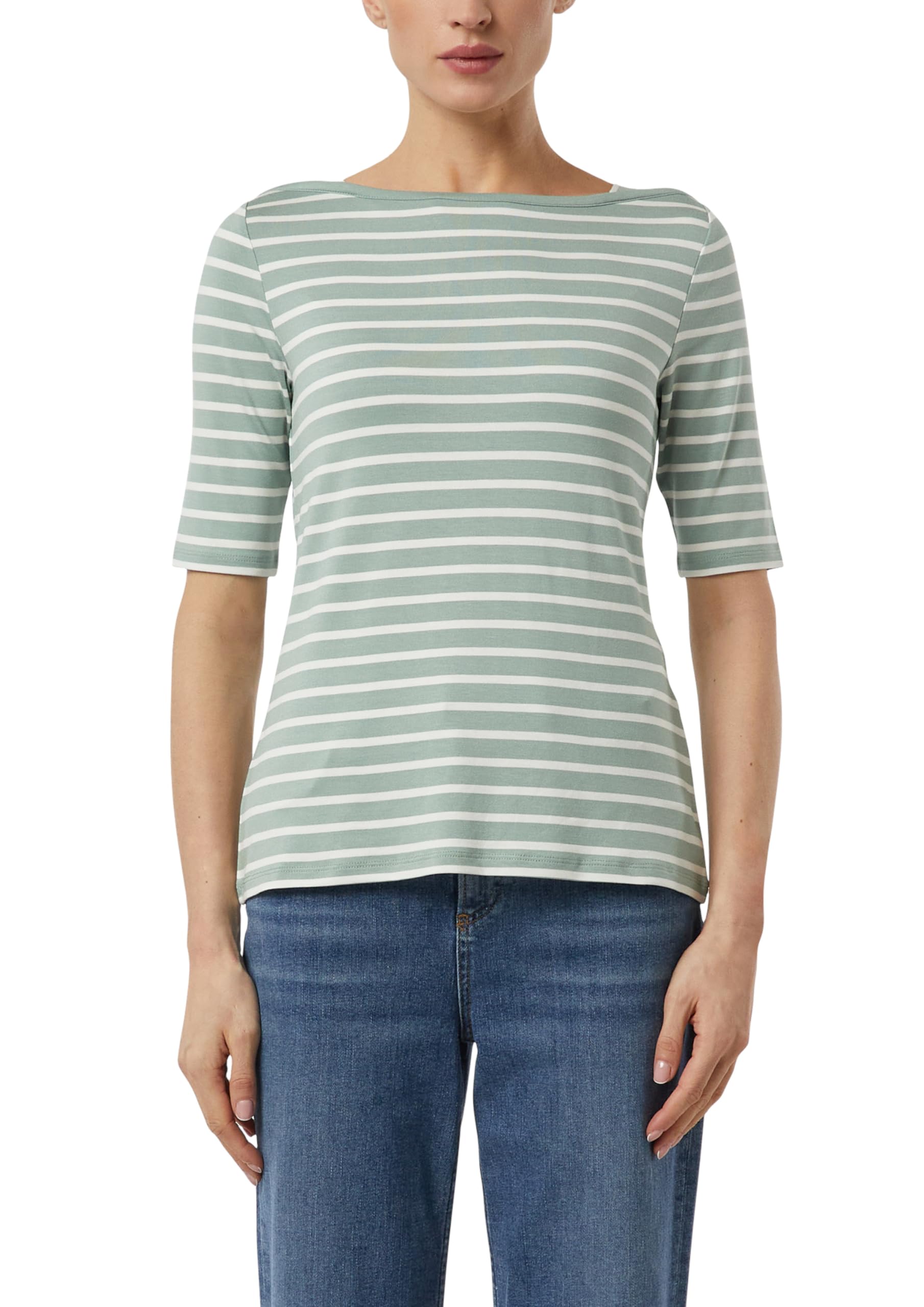 Comma Feminines Streifenshirt aus Viskosejersey