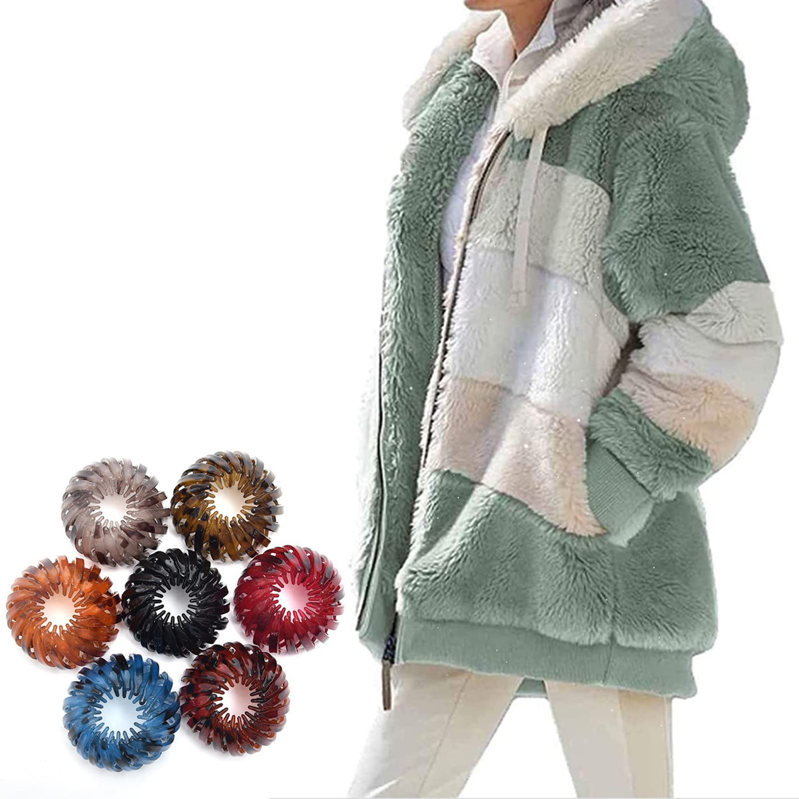 Women's Contrasting Lamb Wool Padded 