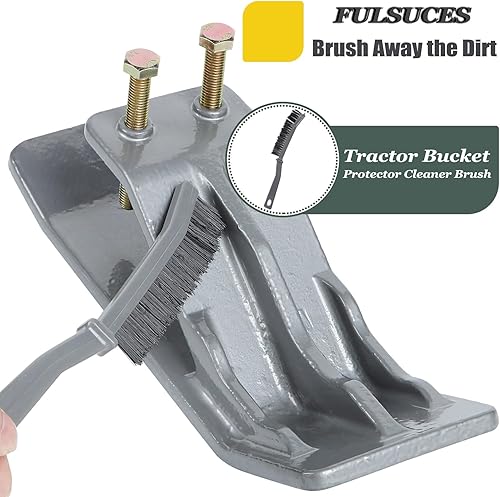 Miniatura 4 de 2 accesorios para cubo de tractor, protector de borde de esquí con 1 cepillo de limpieza, un par de guantes, para accesorios de tractor, eliminación