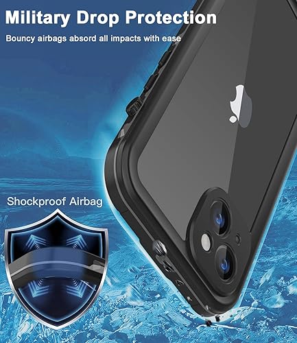 Miniatura 2 de Funda impermeable diseñada para iPhone 13 Mini, a prueba de golpes, a prueba de polvo, con protector de pantalla, funda protectora completa para