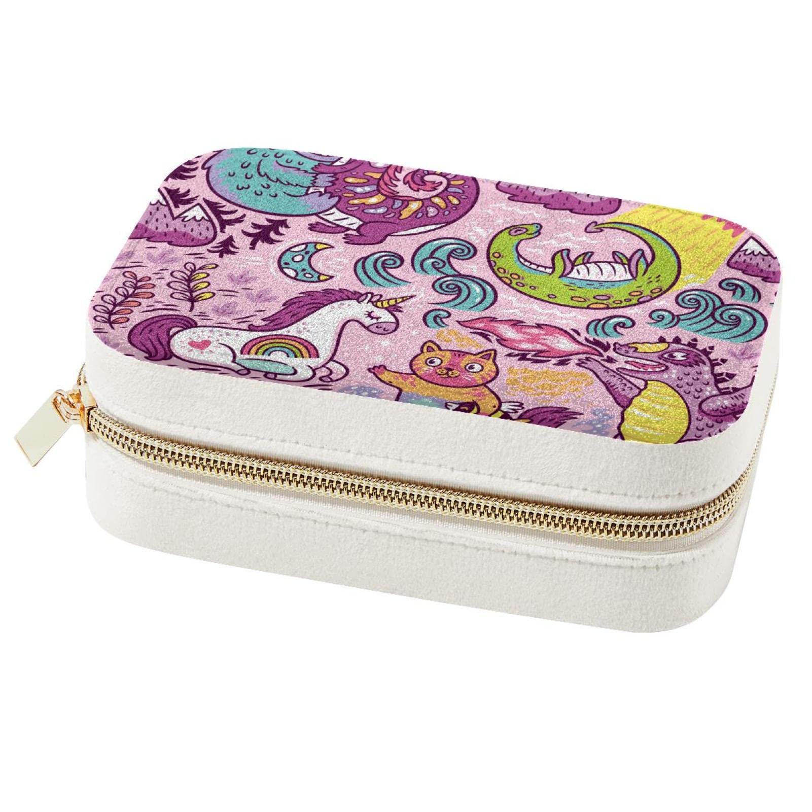 Boîte à bijoux de voyage dinosaure : idée cadeau originale pour femmes et filles