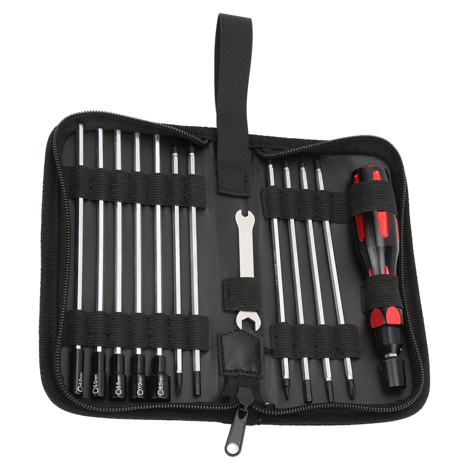 Kit di attrezzi RC professionale Set di cacciaviti in acciaio resistente con custodia per auto telecomandate Elicotteri Droni Set completo di strumenti di manutenzione per