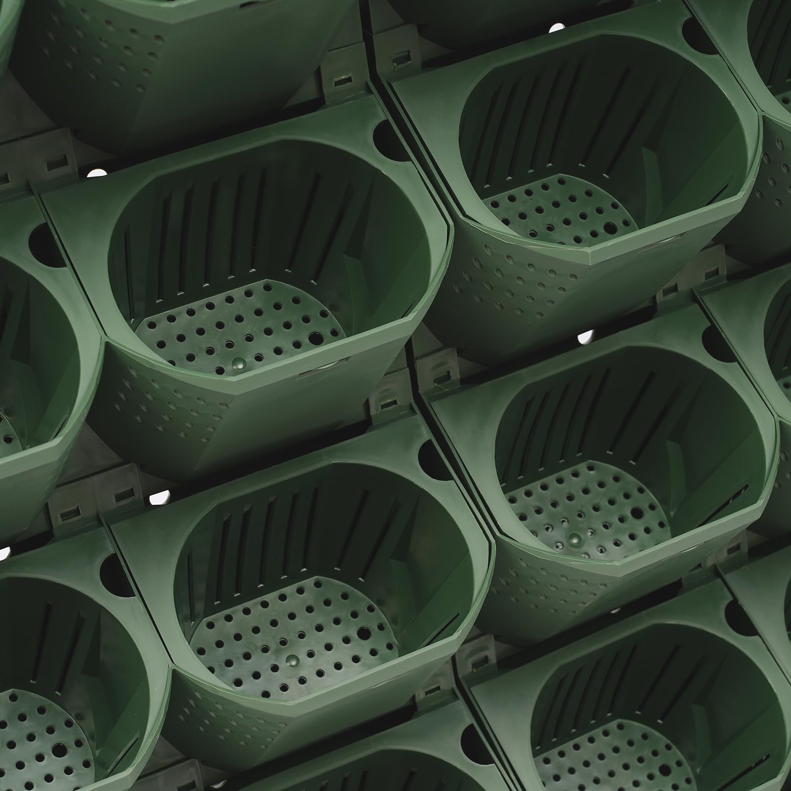 Confezione Da 36 Vasi Da Parete Per Piante, Sistema Di Irrigazione Automatica, Supporto Per Vasi Sospesi, Uso Interno Ed Esterno, Colore Verde, Dimensione 100*118,5 Cm