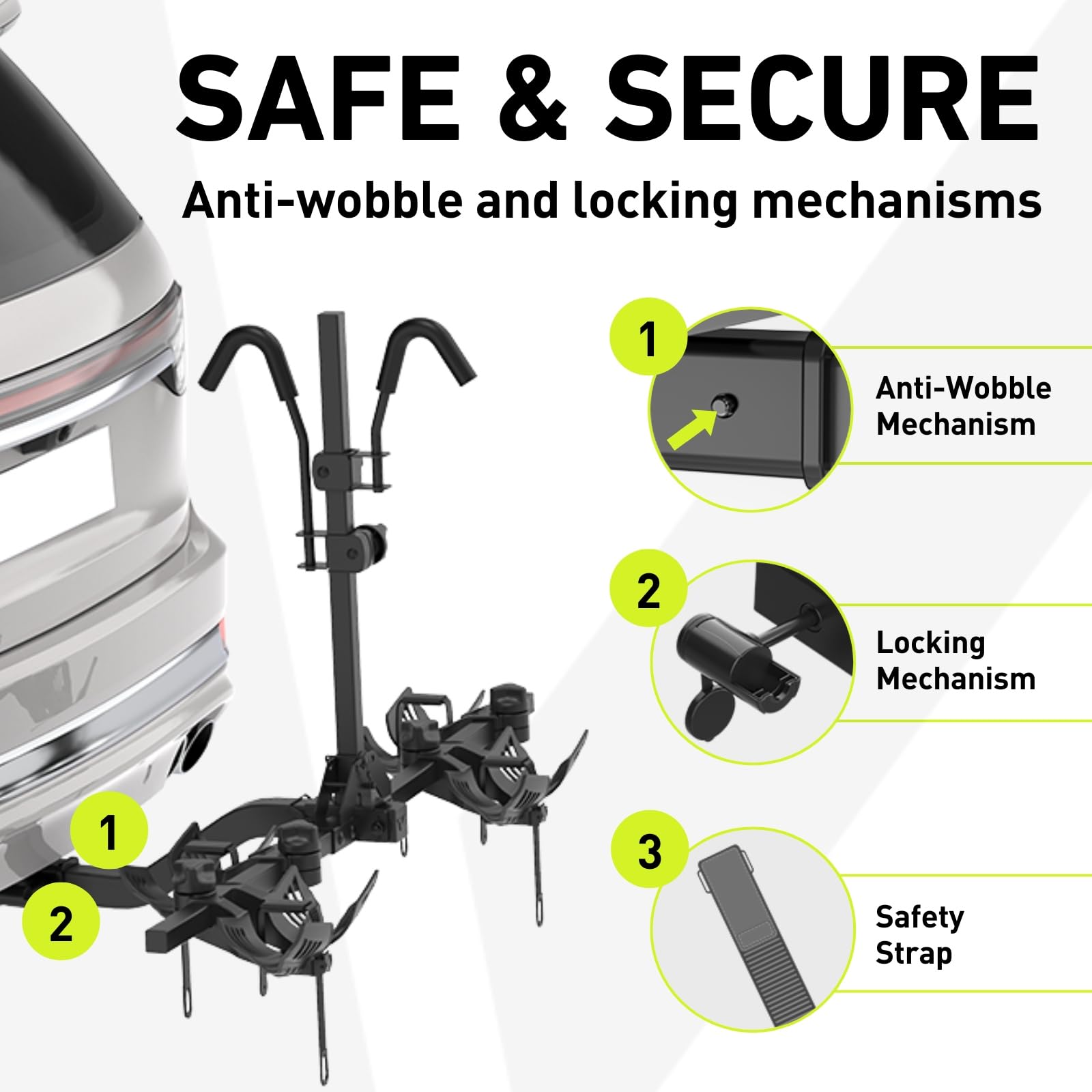 Vibrelli Hitch Bike Rack Ebike Rack Fits Fat Tire Desertcart