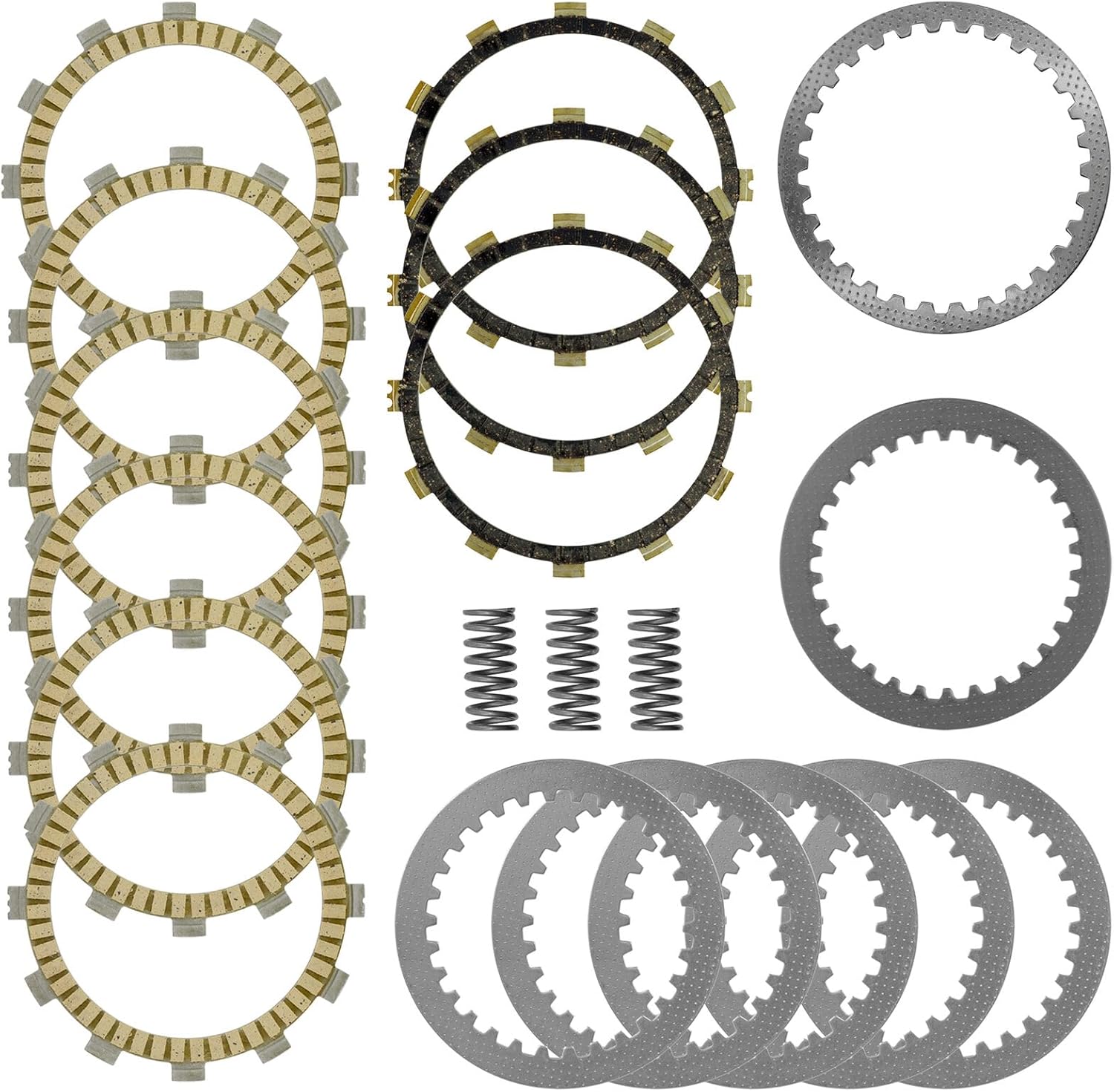 Caltric Clutch Friction Steel Plates Springs Kit Compatible with Yamaha MT09 MT09J 2018-2020 / Niken GT MXT9GT 2019-2020 / Tracer 900 GT MTT9GTK 2019-2020
