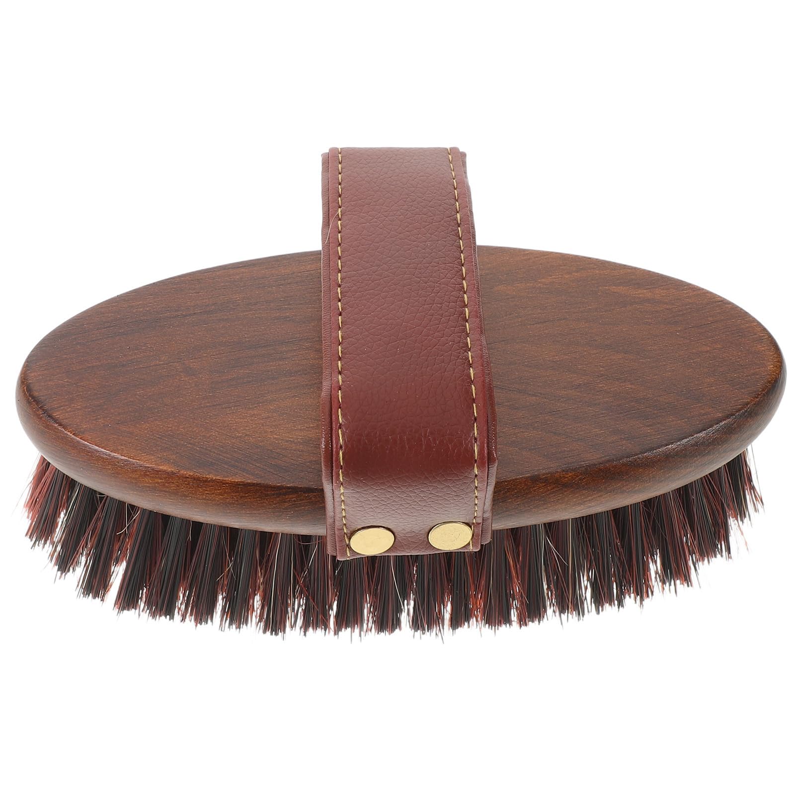 UKCOCO Cepillo Cuidado de Caballos con Mango Ergonómico y Cerdas Mixtas de Madera para Limpieza Diaria y Preparación de Exhibiciones Ecuestres