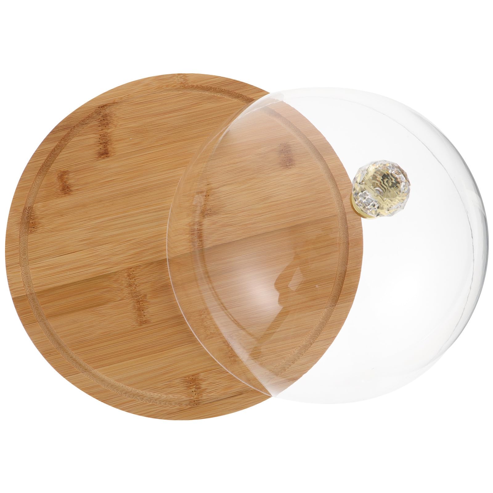 Homoyoyo Copertura per Torte Rotonda in Acrilico Base in Legno