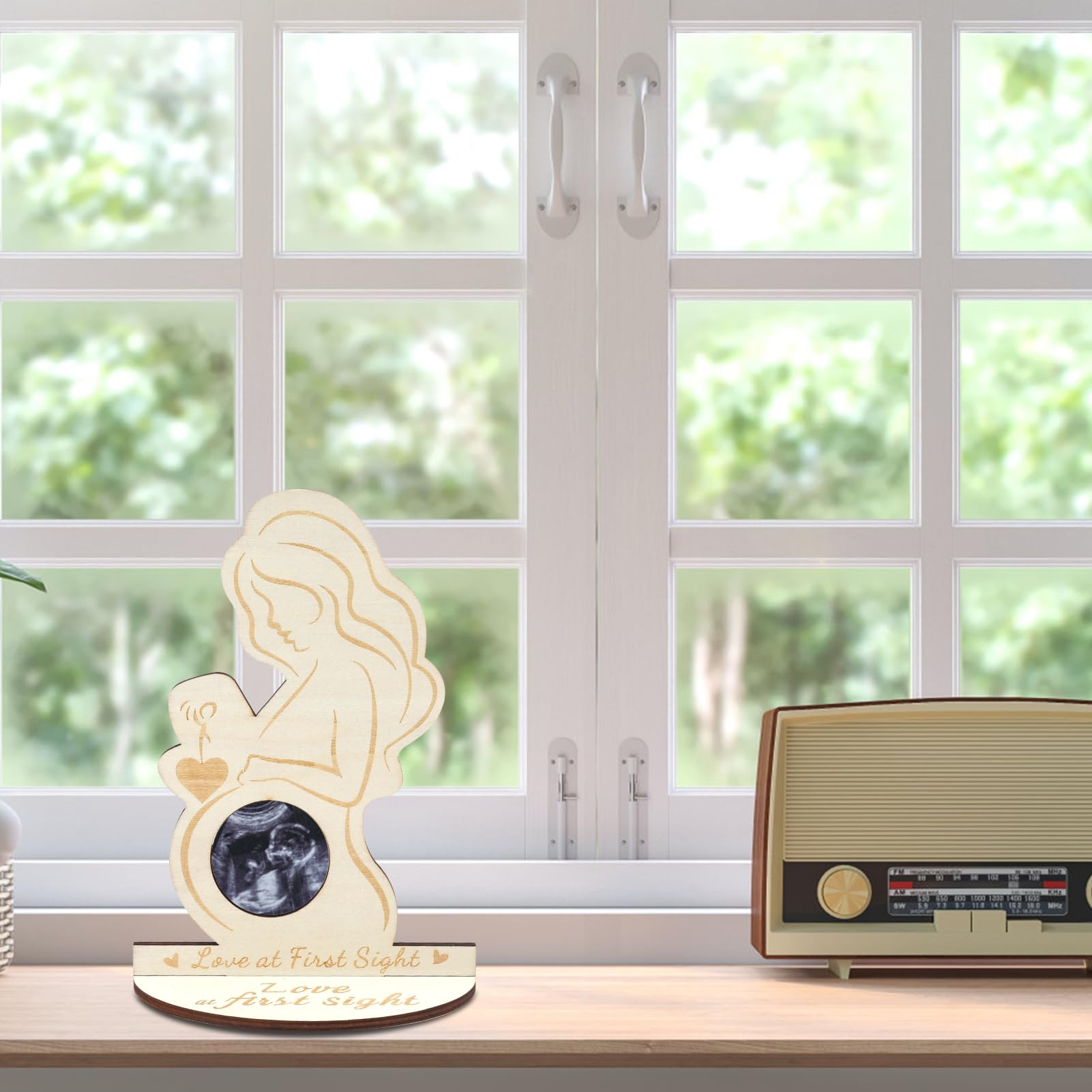 Dumhuts Schwangerschafts Bilderrahmen - Holzrahmen Für Ultraschallfotos, Geschenk Für Werdende Mütter