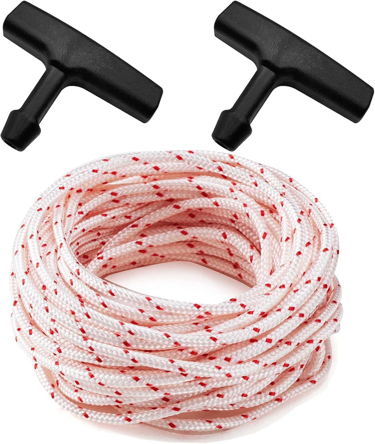 LiteTour Recoil Starter Handle Rope Kit, 2-Pack Pull Start Handles with 10m 3.0mm Pull Cord, Compatible with Homelite